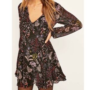 Floral boho mini dress